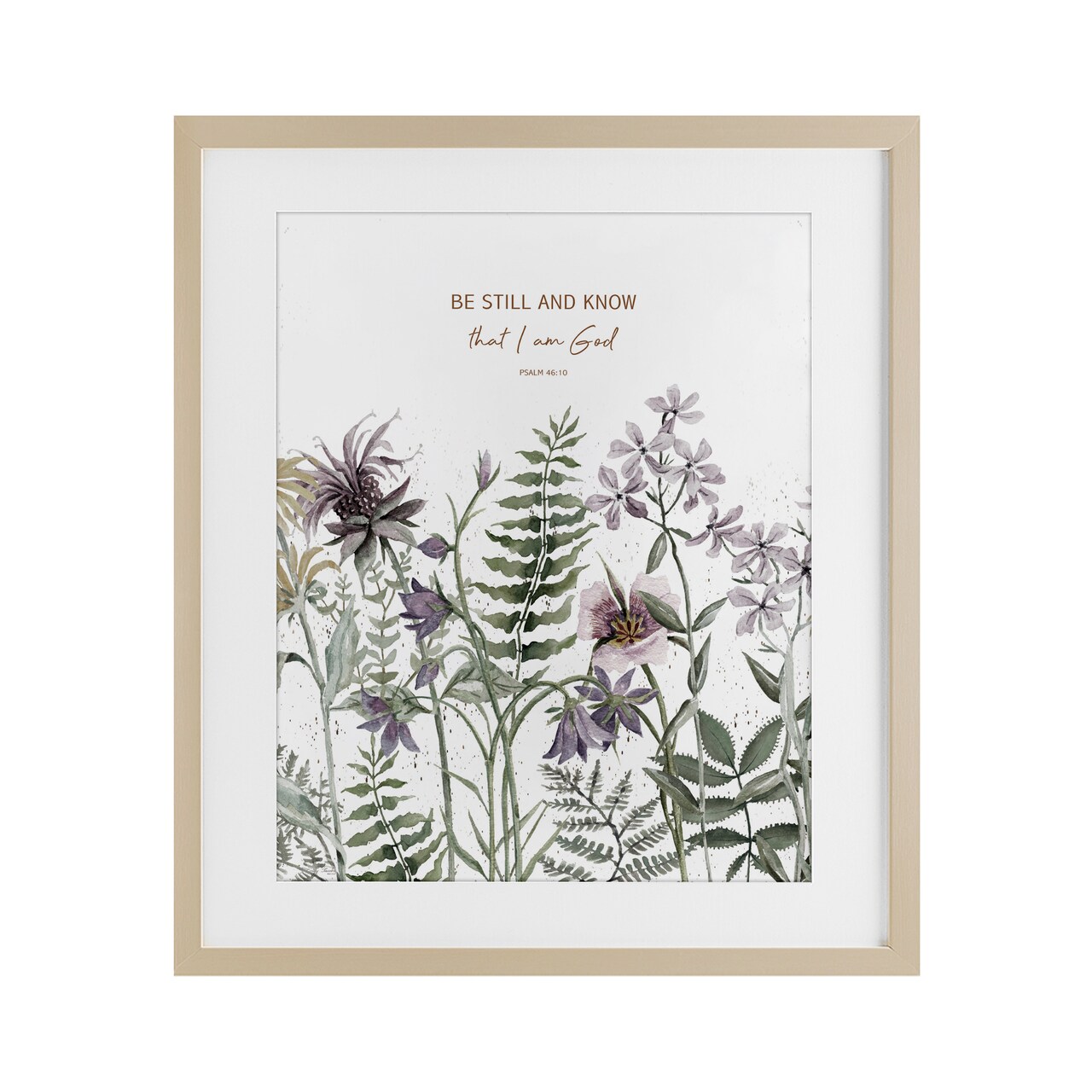 Stupell Industries Be Still and Know Botanicals Framed Print Under Glass, design by Cindy Jacobs